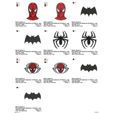 Package 5 Batman and Spiderman 03 Embroidery Designs
